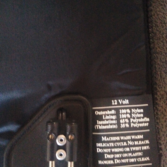 Widder Electric Heated Motorcycle Vest 42 Black Collared Made in USA Full Zip - Picture 3 of 6